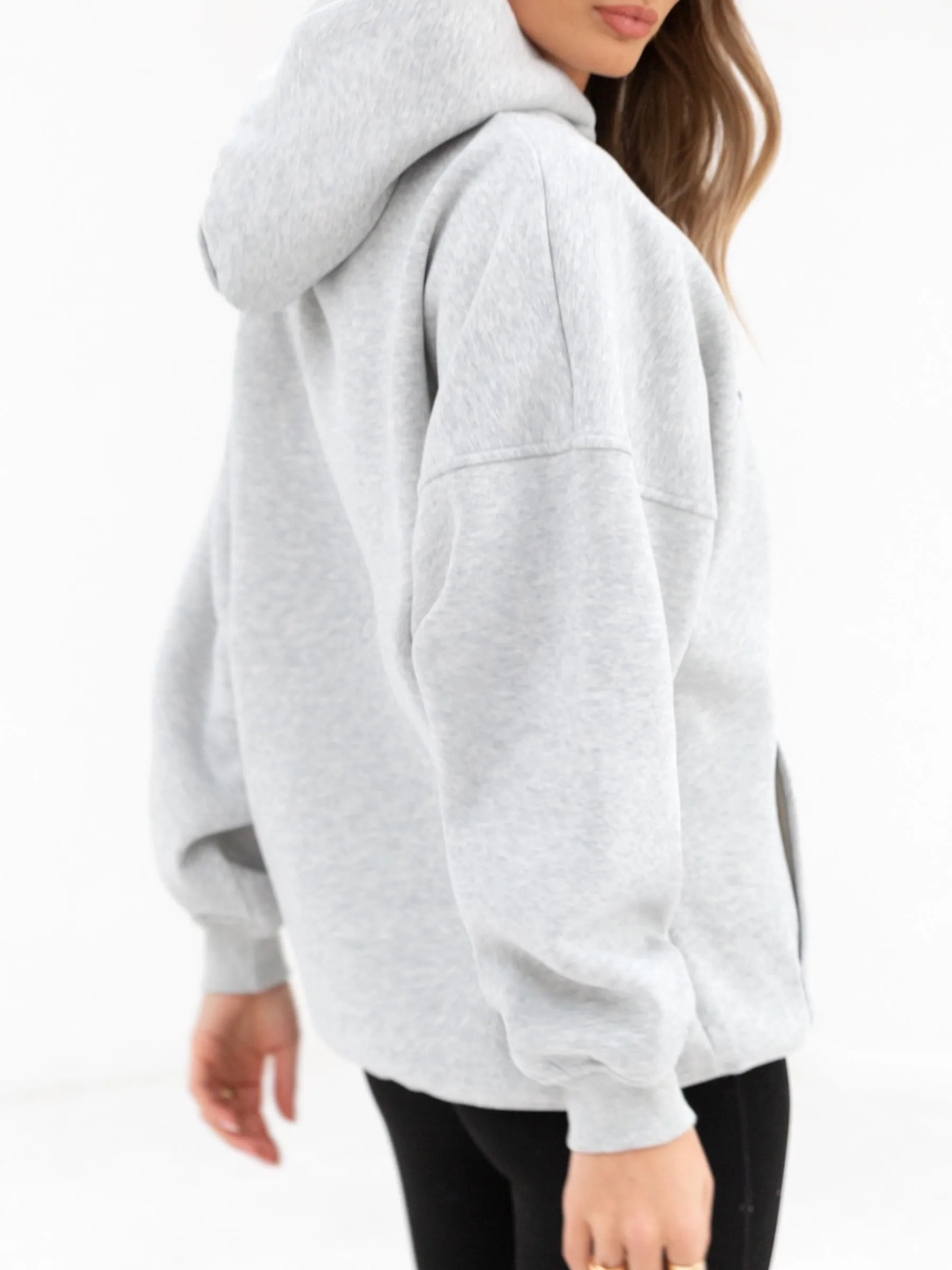 Composure Oversized Hoodie - Marl Grey