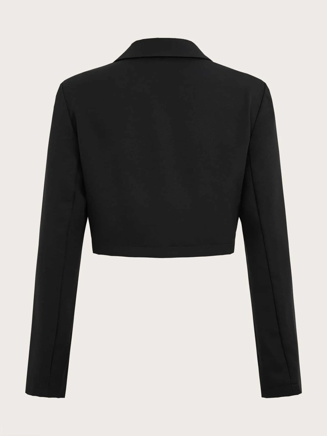 Conjunto De Verano Blazer Cropped Con Solapa