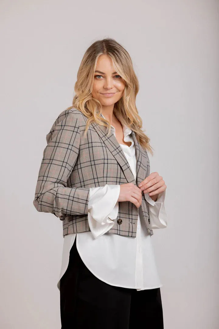 Contessa Blazer - Plaid