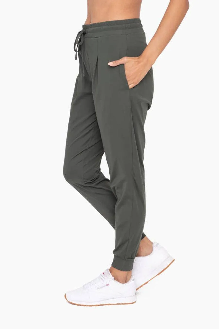 Core Pleated Front Joggers in Pine