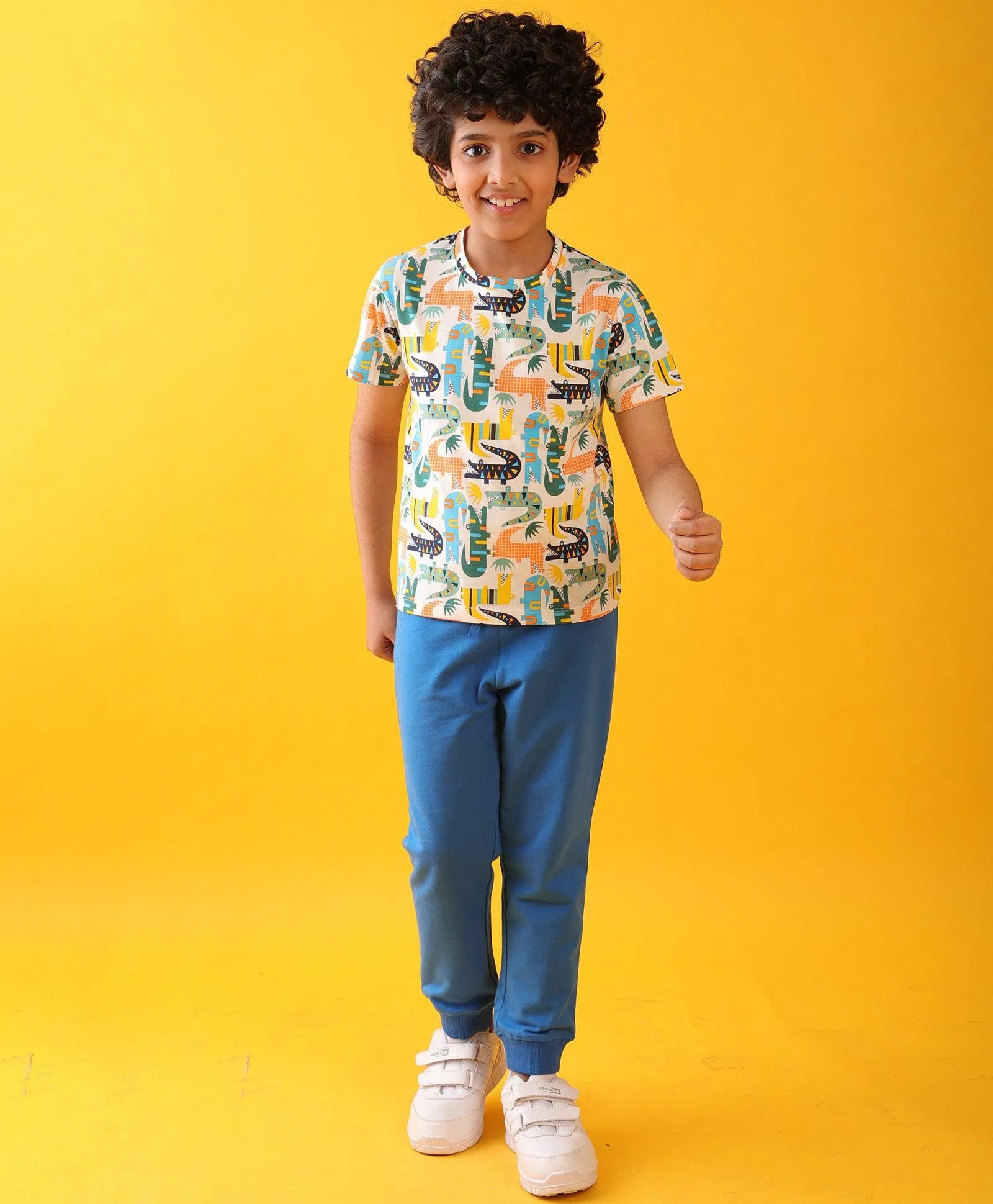 CROCODILE WHITE ROYAL SUMMER JOGGER SET - WHITE/ROYAL