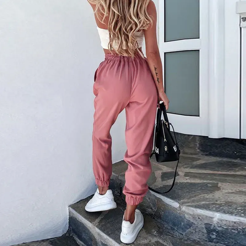 Cropped Drawstring Jogger Pants