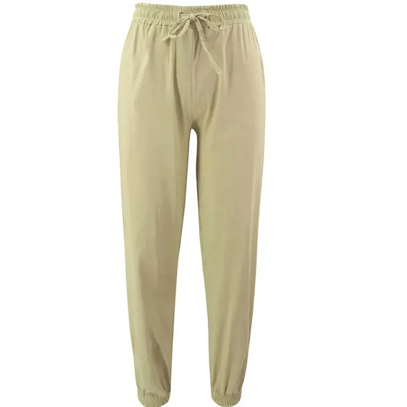Cropped Drawstring Jogger Pants