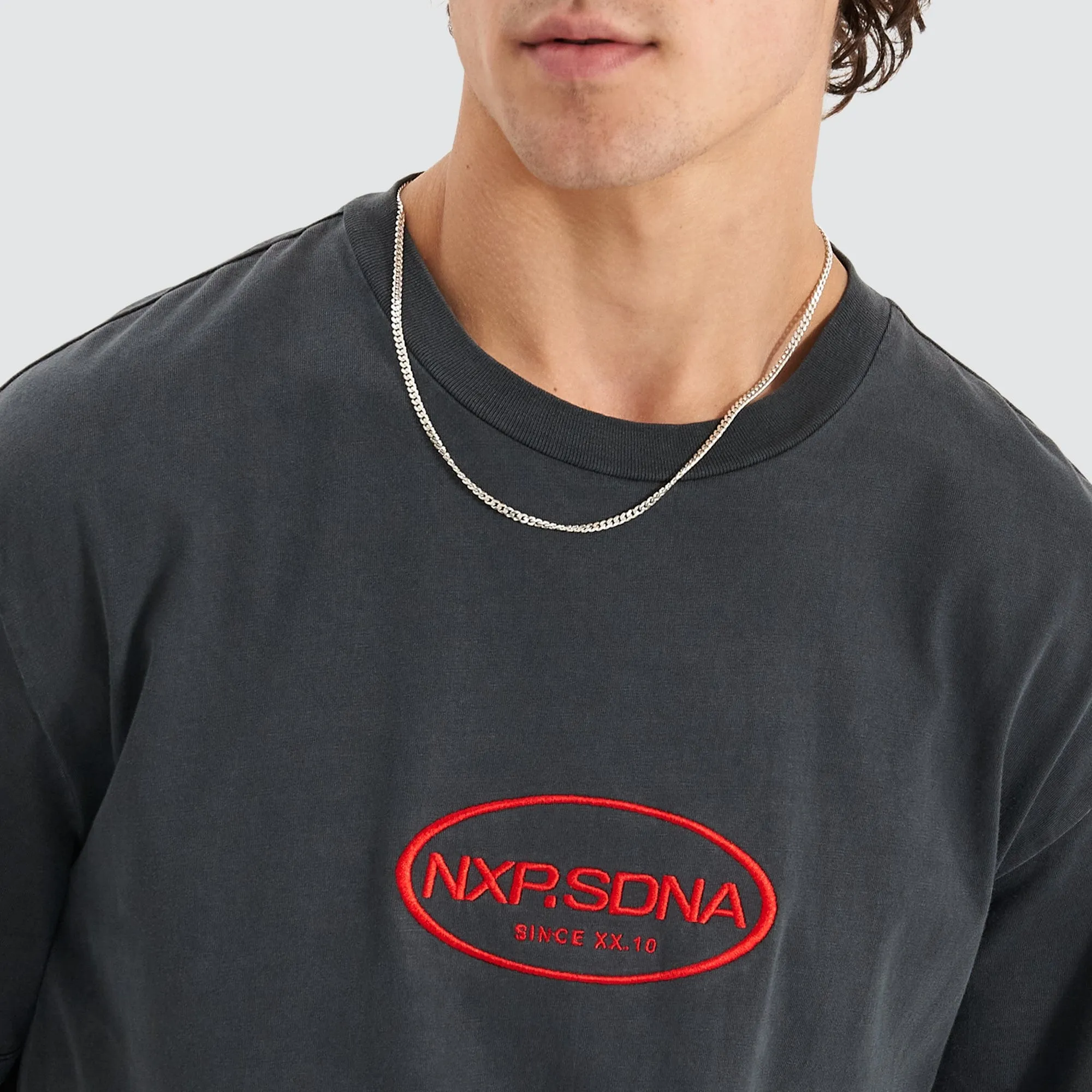 Cycle Relaxed Tee Pigment Anthracite Black