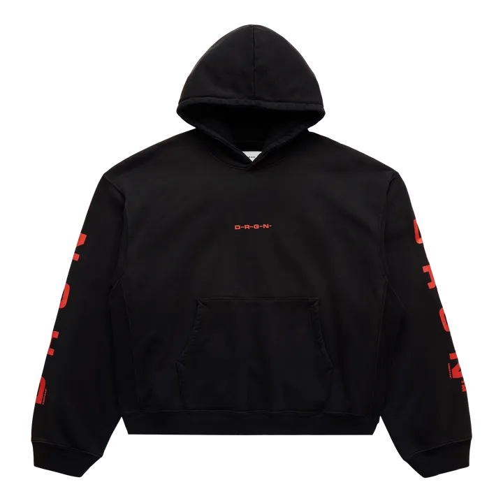D-R-G-N Origins Bleached Hoodie Bleached Black