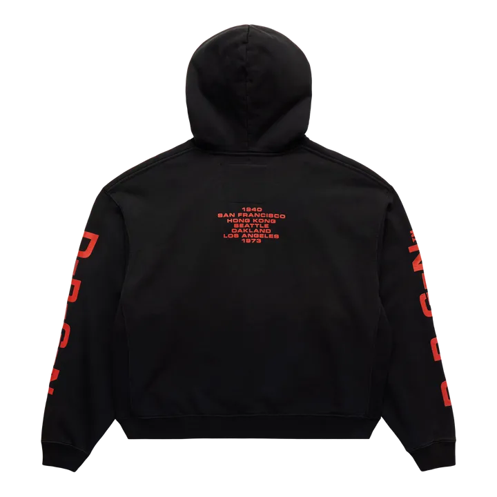 D-R-G-N Origins Bleached Hoodie Bleached Black