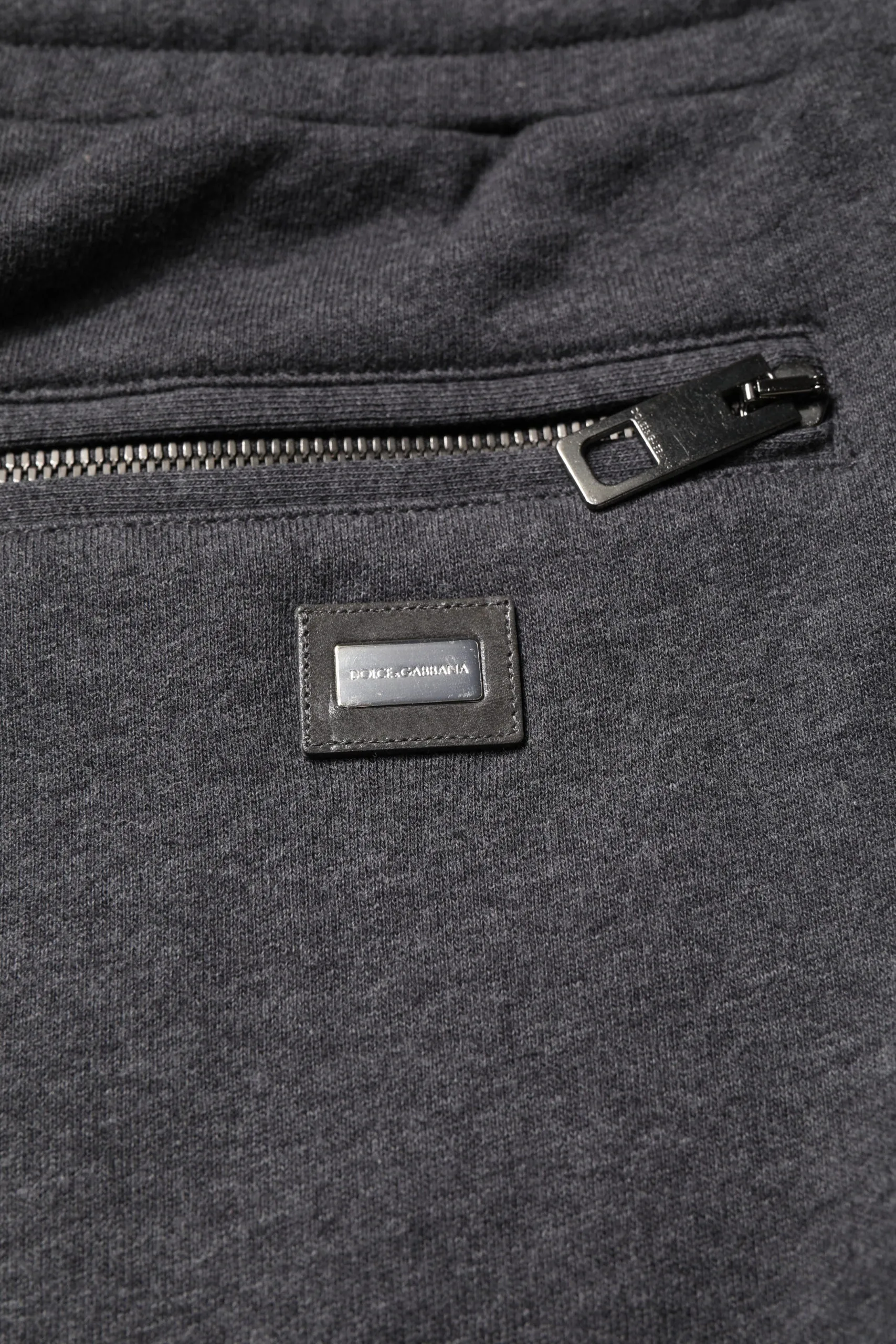 Dark Gray Cotton Men Jogger Sweatpants Pants