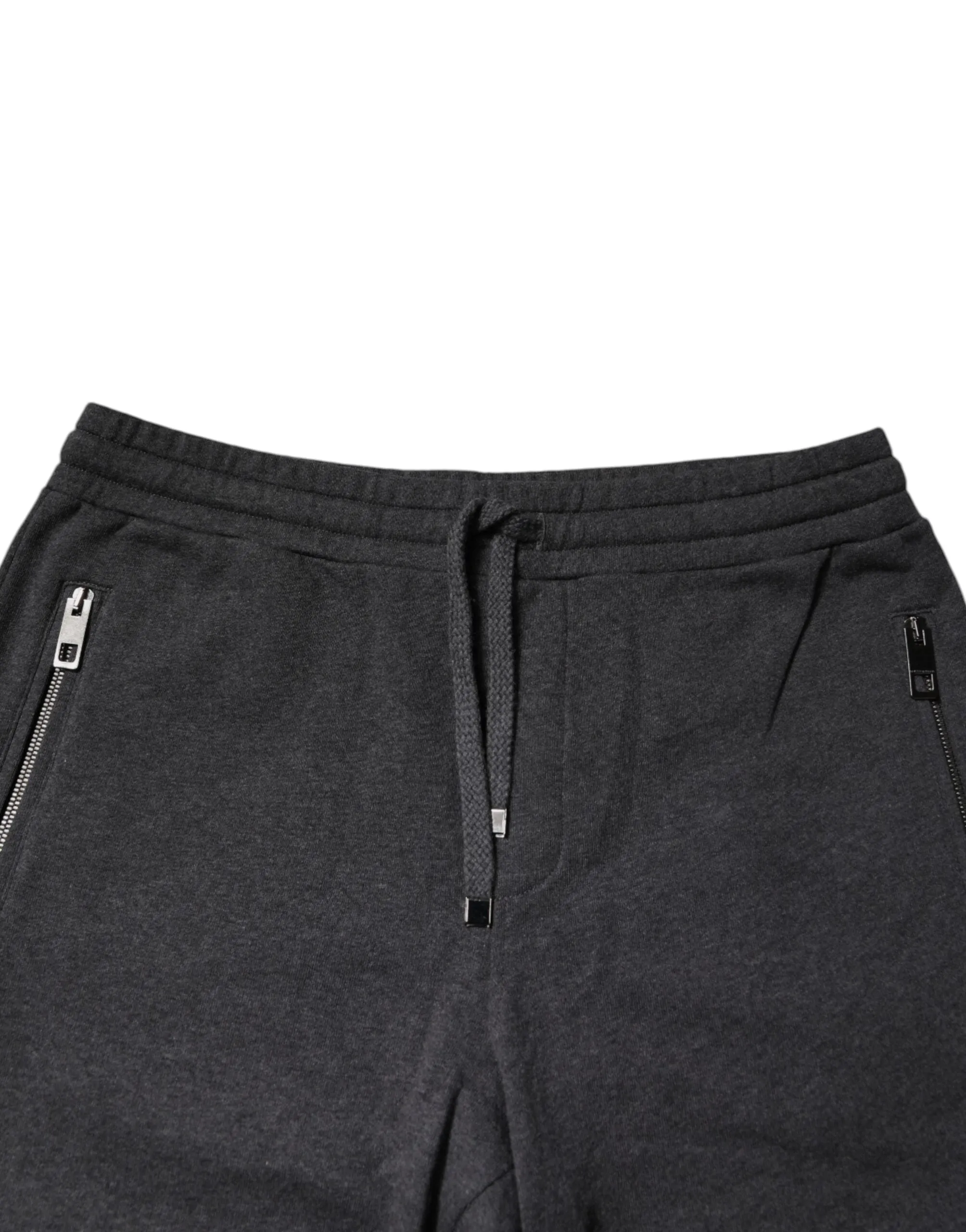 Dark Gray Cotton Men Jogger Sweatpants Pants