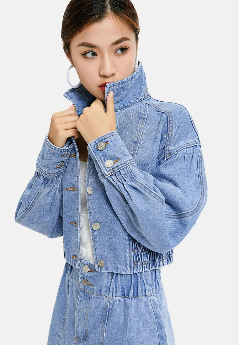 denim jacket and skirt co-ord set