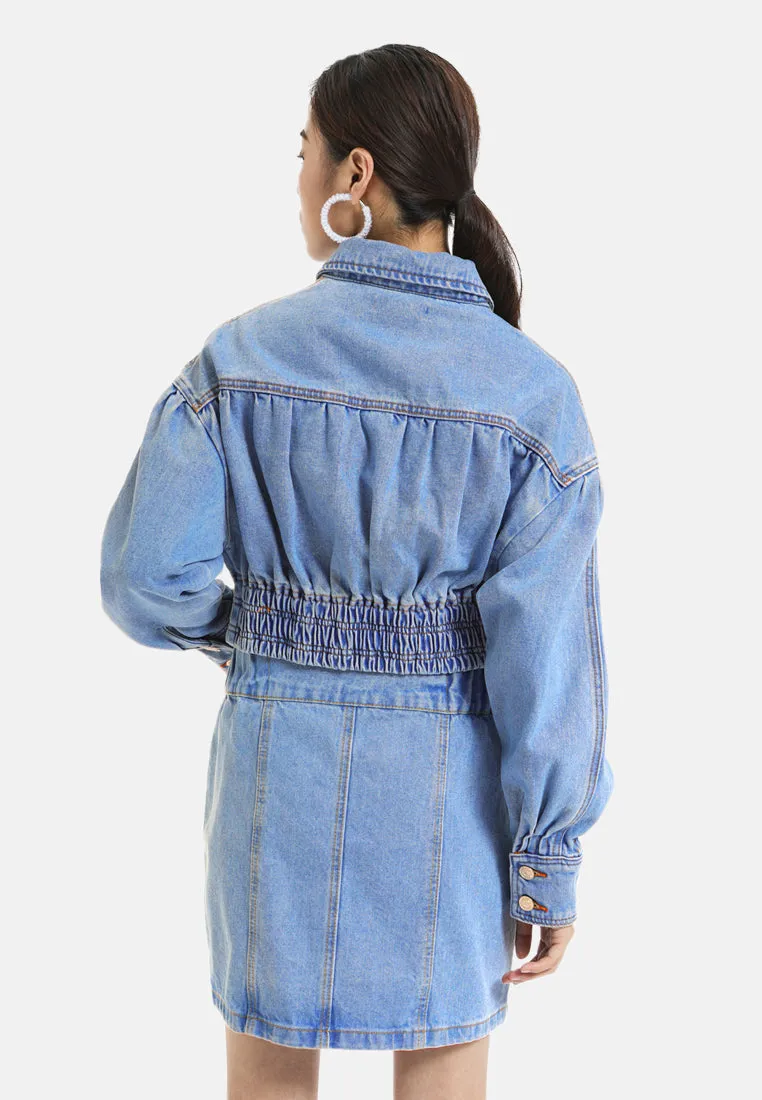 denim jacket and skirt co-ord set