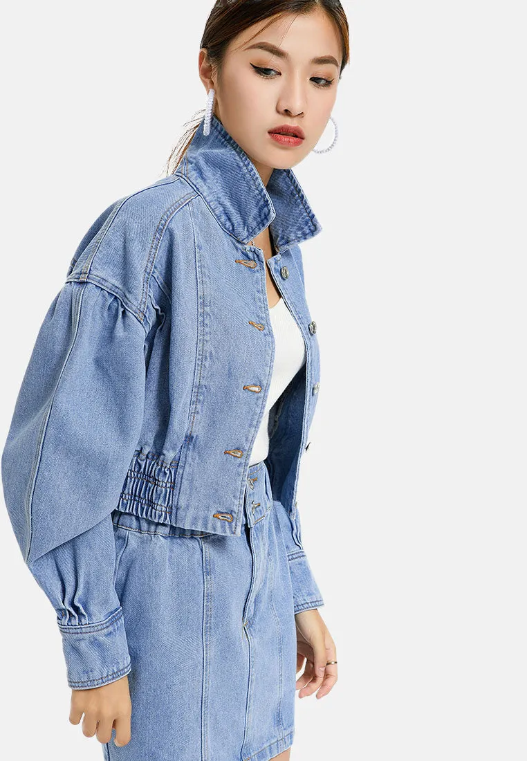 denim jacket and skirt co-ord set