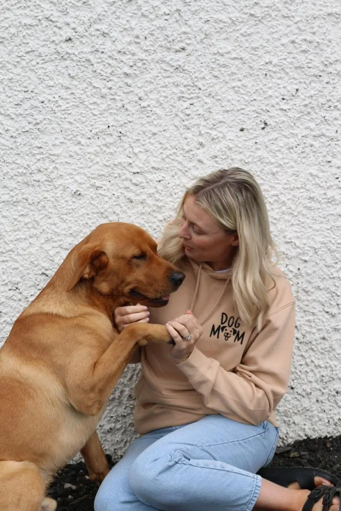 Dog Mum with dog face Sweatshirt or Hoodie