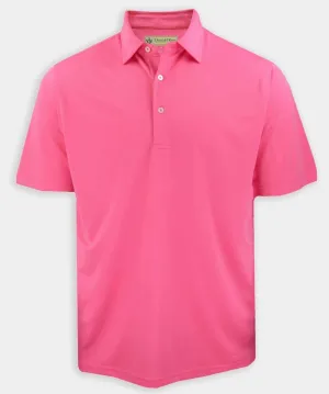 Donald Ross Mens Classic Fit Solid Pique Self Collar Performance Polo - PINK BERRY