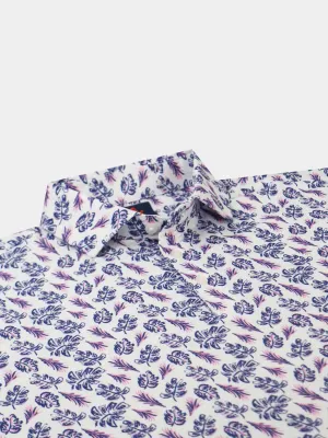 Donald Ross Sport Fit Mens Archibald Polo - WHITE/ TAFFY/ NAVY