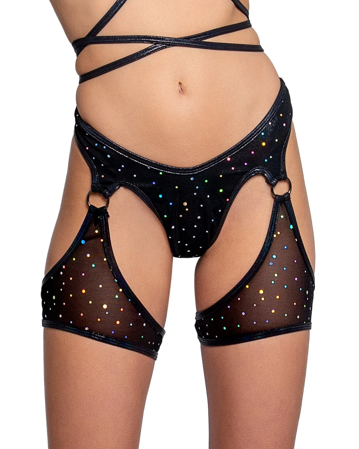 Dotted Luv Black Chaps