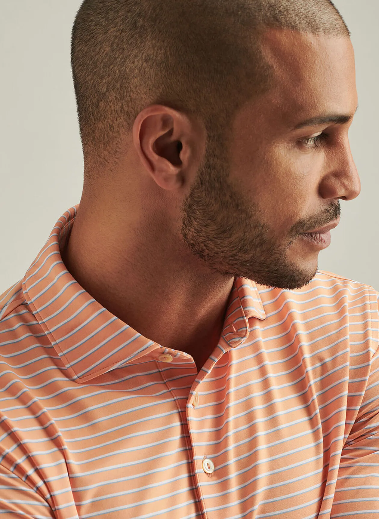 DUNNES PERFORMANCE JERSEY POLO - PAPAYA