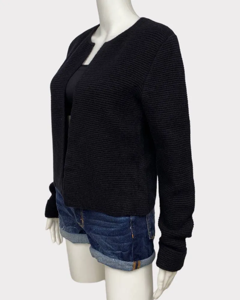 Elle Black Open-FrontCardigan Sweater