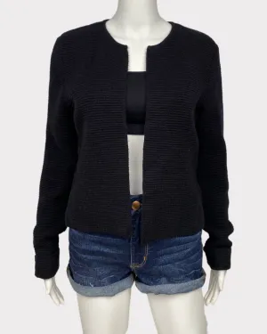Elle Black Open-FrontCardigan Sweater