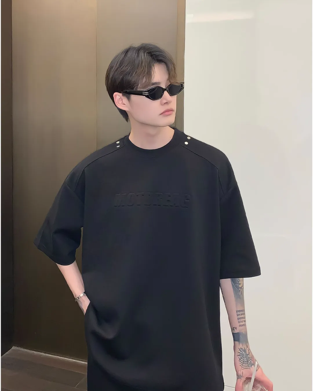 Embossed Logo Short Sleeve T-shirt / Wide Pants CBJ0069