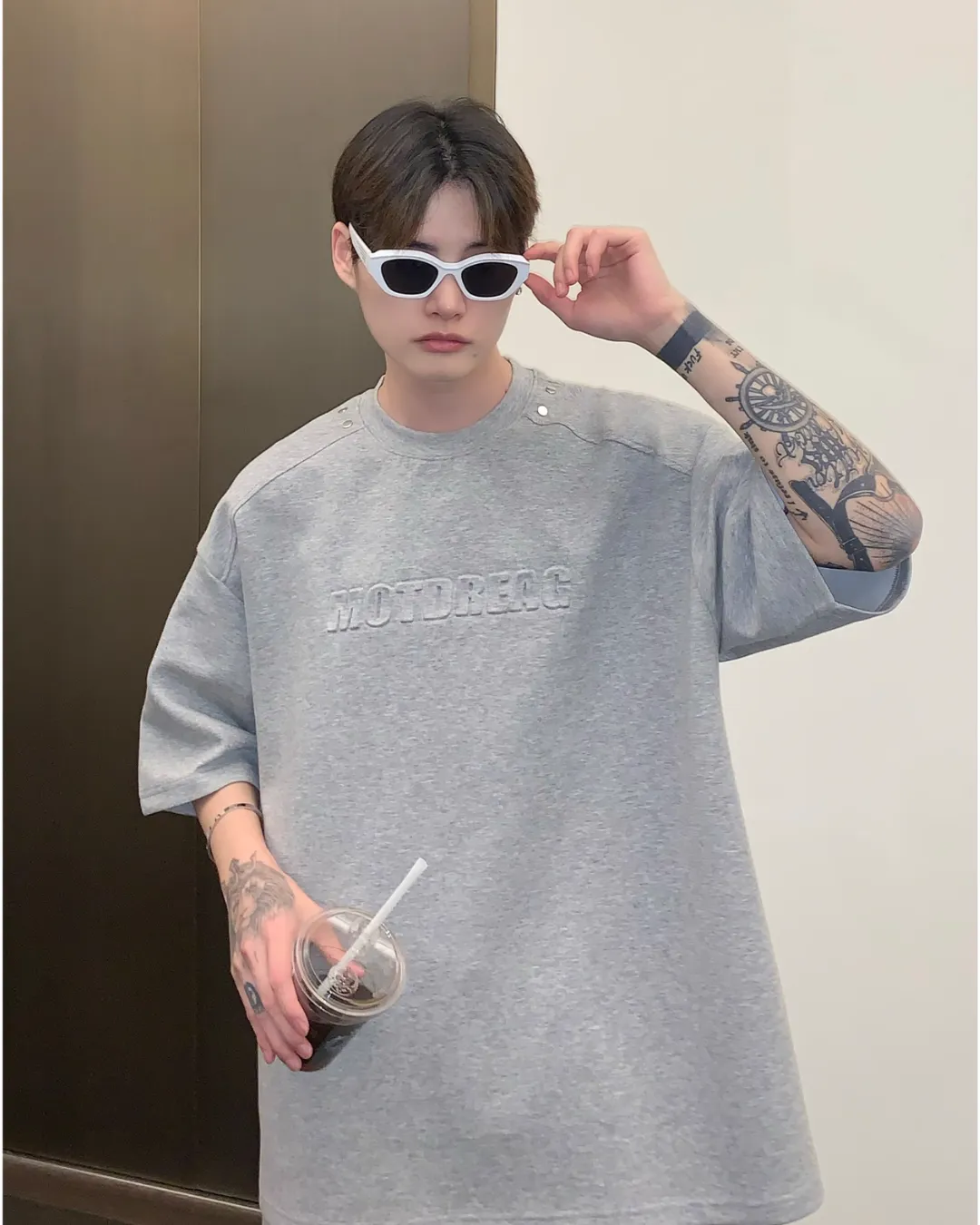 Embossed Logo Short Sleeve T-shirt / Wide Pants CBJ0069