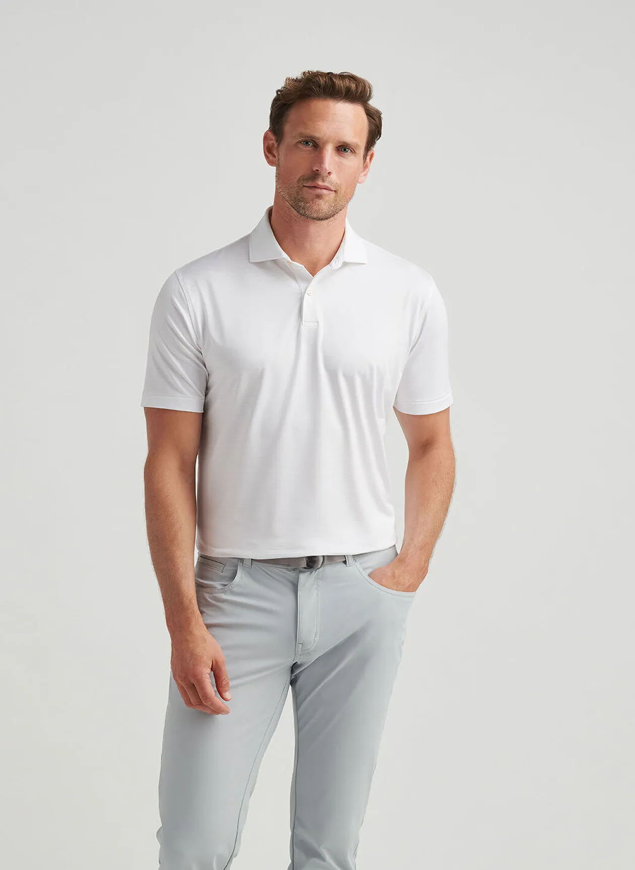 EMPIRE PERFORMANCE JERSEY POLO - WHITE
