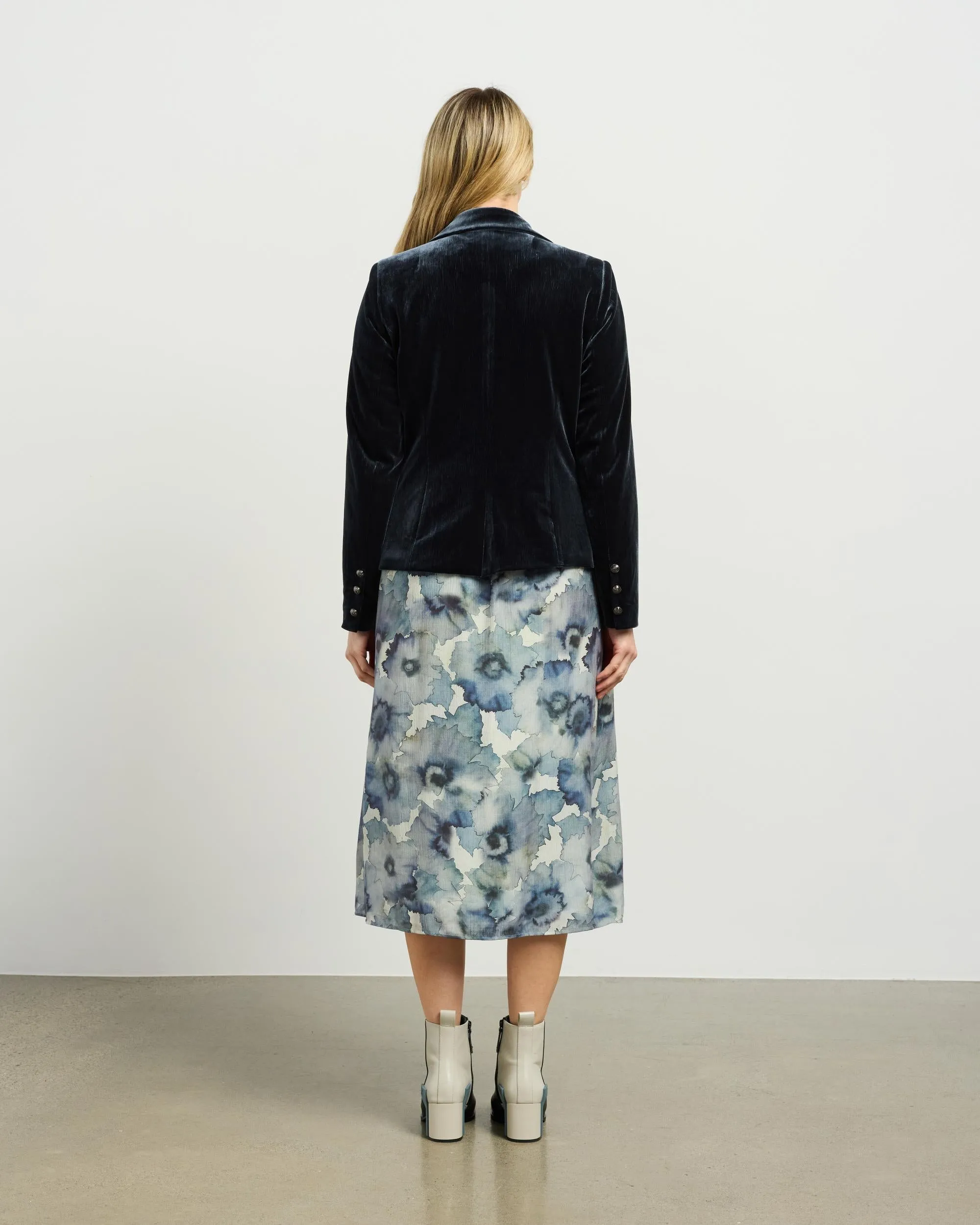 et alia Ashton Blazer - Slate Vintage Velvet