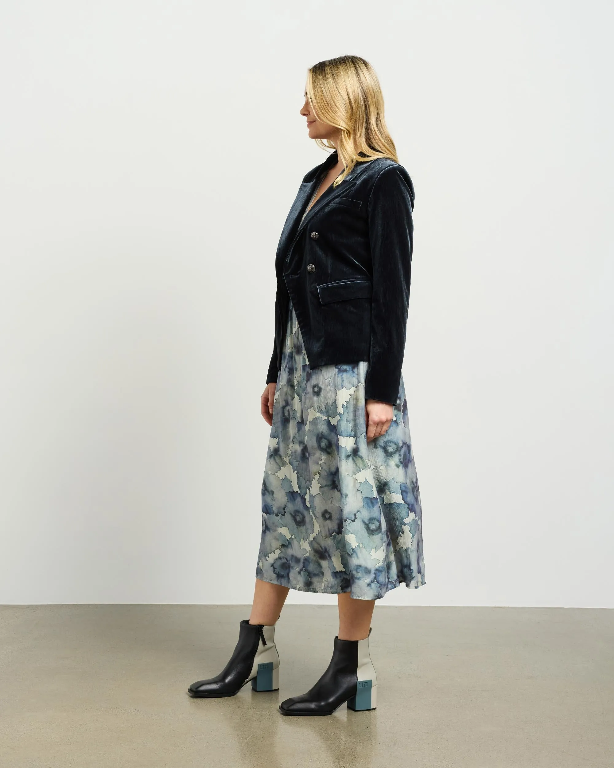et alia Ashton Blazer - Slate Vintage Velvet