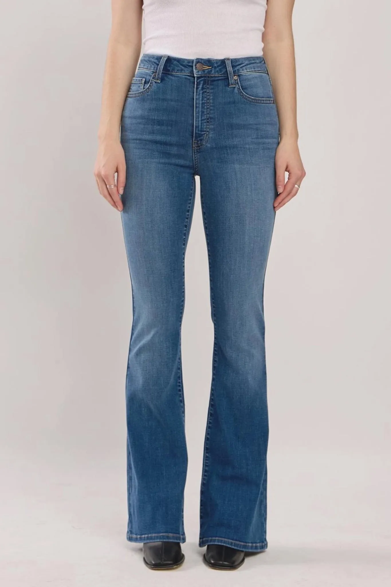 Eunina Juliana High Rise Flare Jean in Gilia