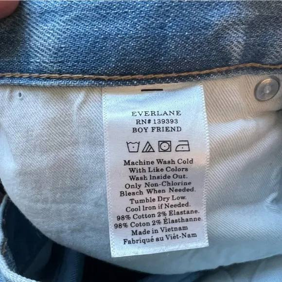 Everlane Boy Friend Medium Wash Denim Jeans- Size 27 Regular