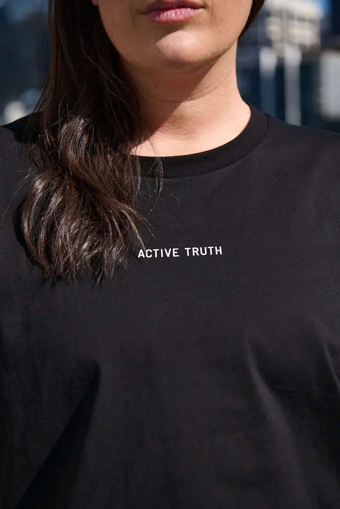 Everyday Cotton Cropped T-Shirt - Black/White