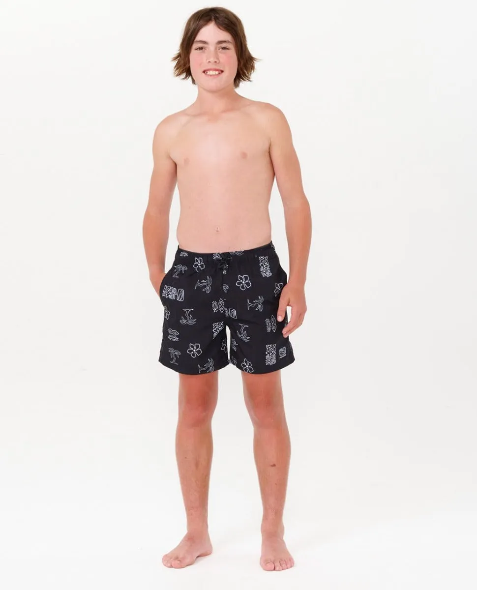 Evolution Motif Volley Boardshorts - Boy (8-16 years)