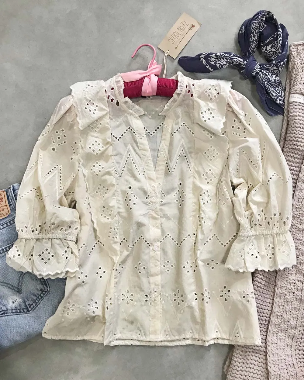 Eyelet Love Top