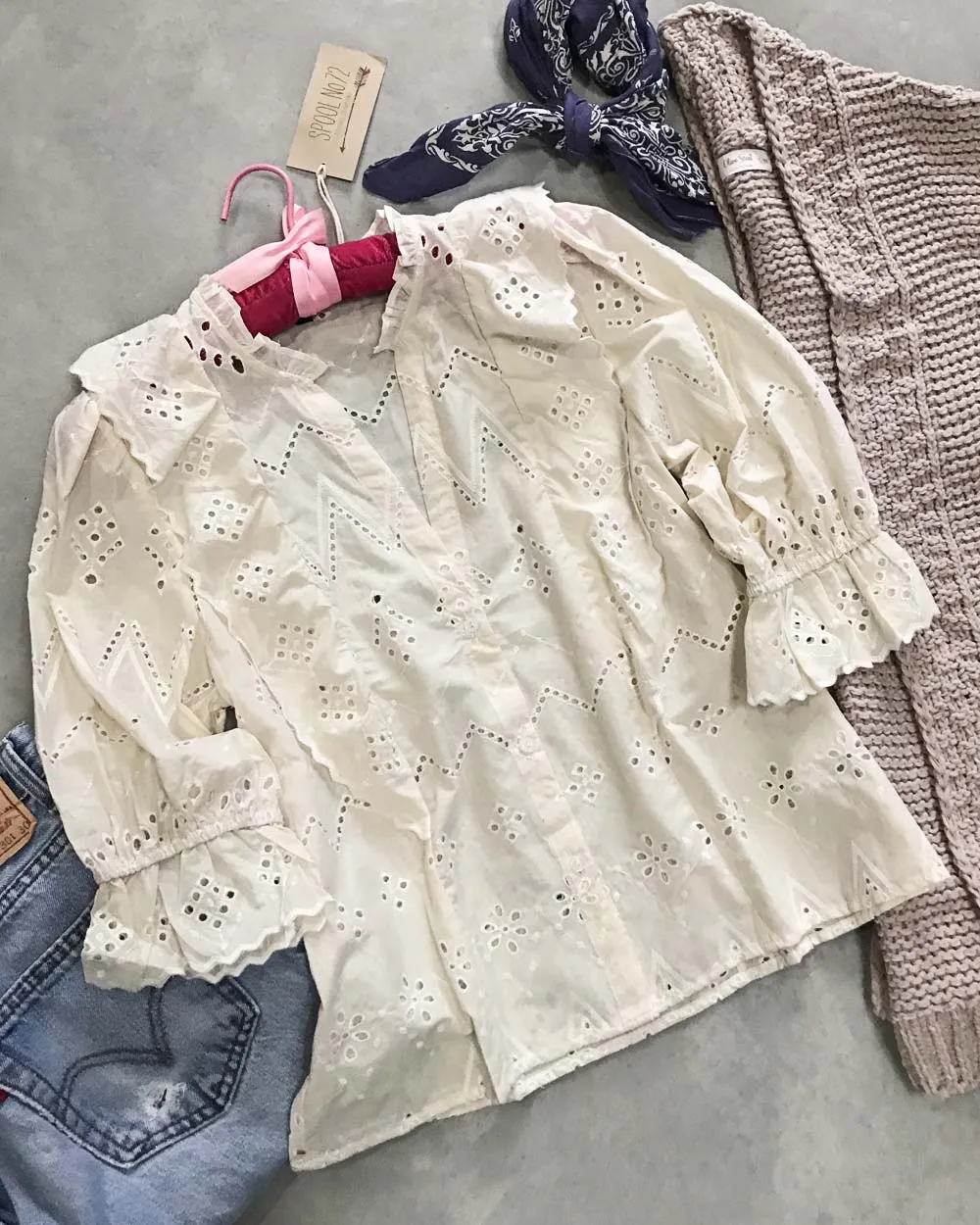 Eyelet Love Top