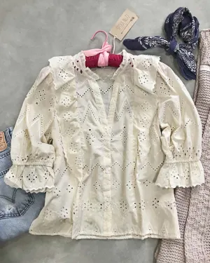 Eyelet Love Top