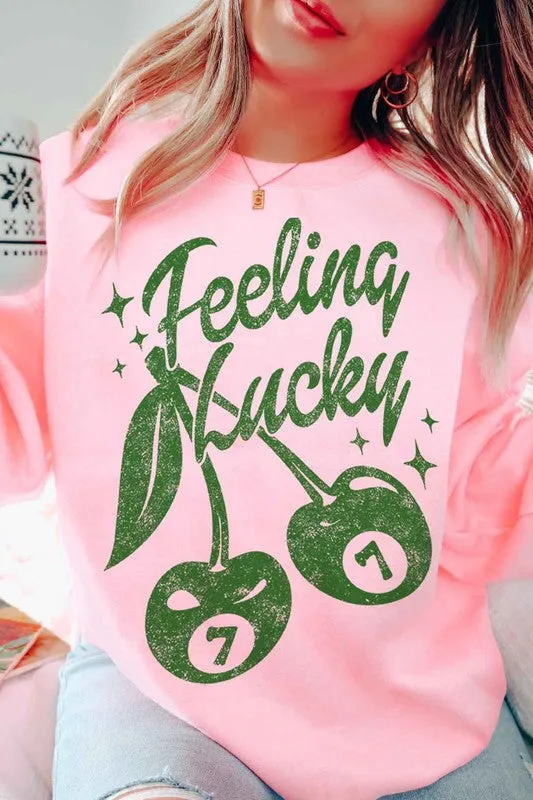 FEELIN LUCKY ST PATRICKS OVERSIZED SWEATSHIRT