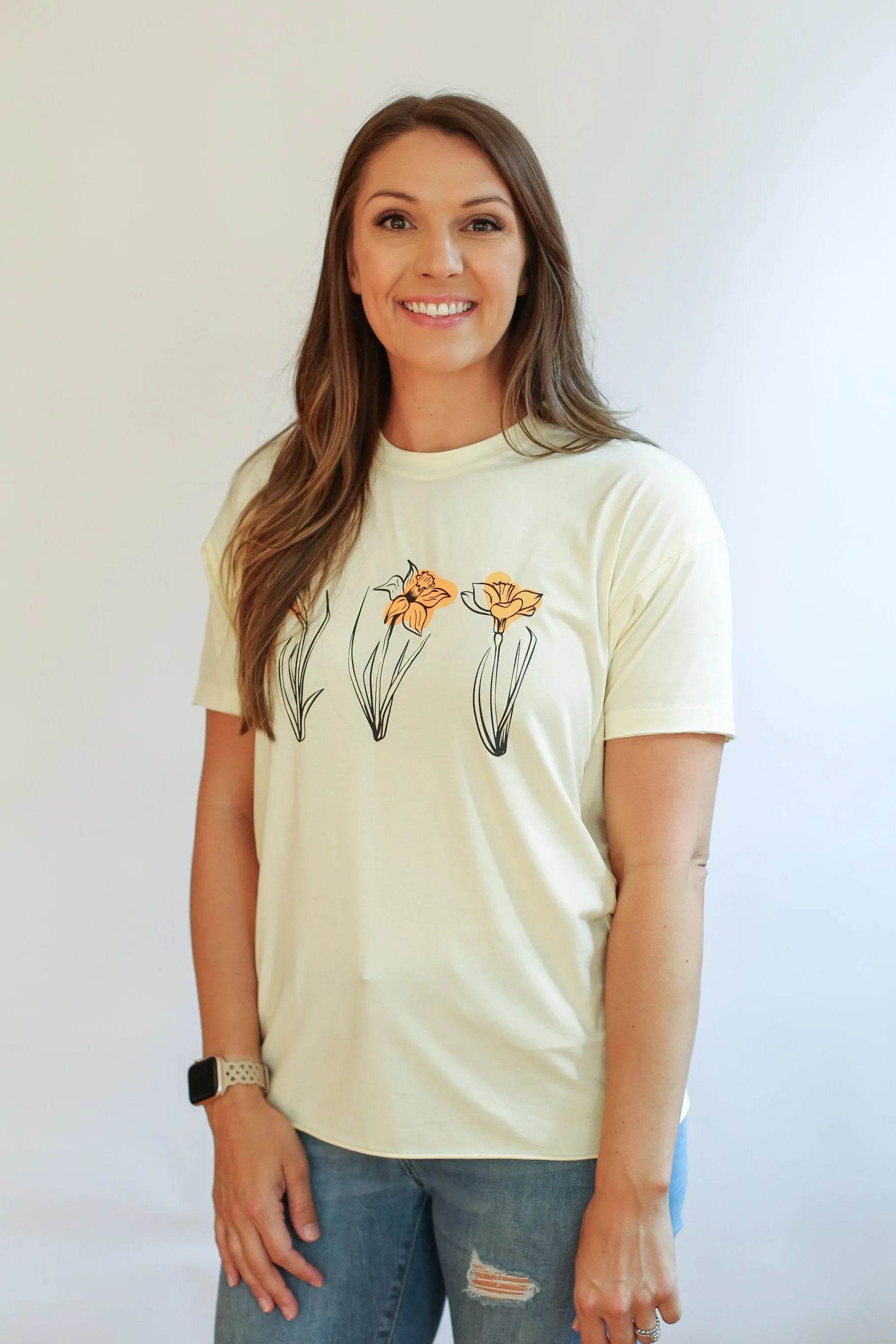 FINAL SALE Relaxed Fit Zip Breastfeeding Tee - CREAM