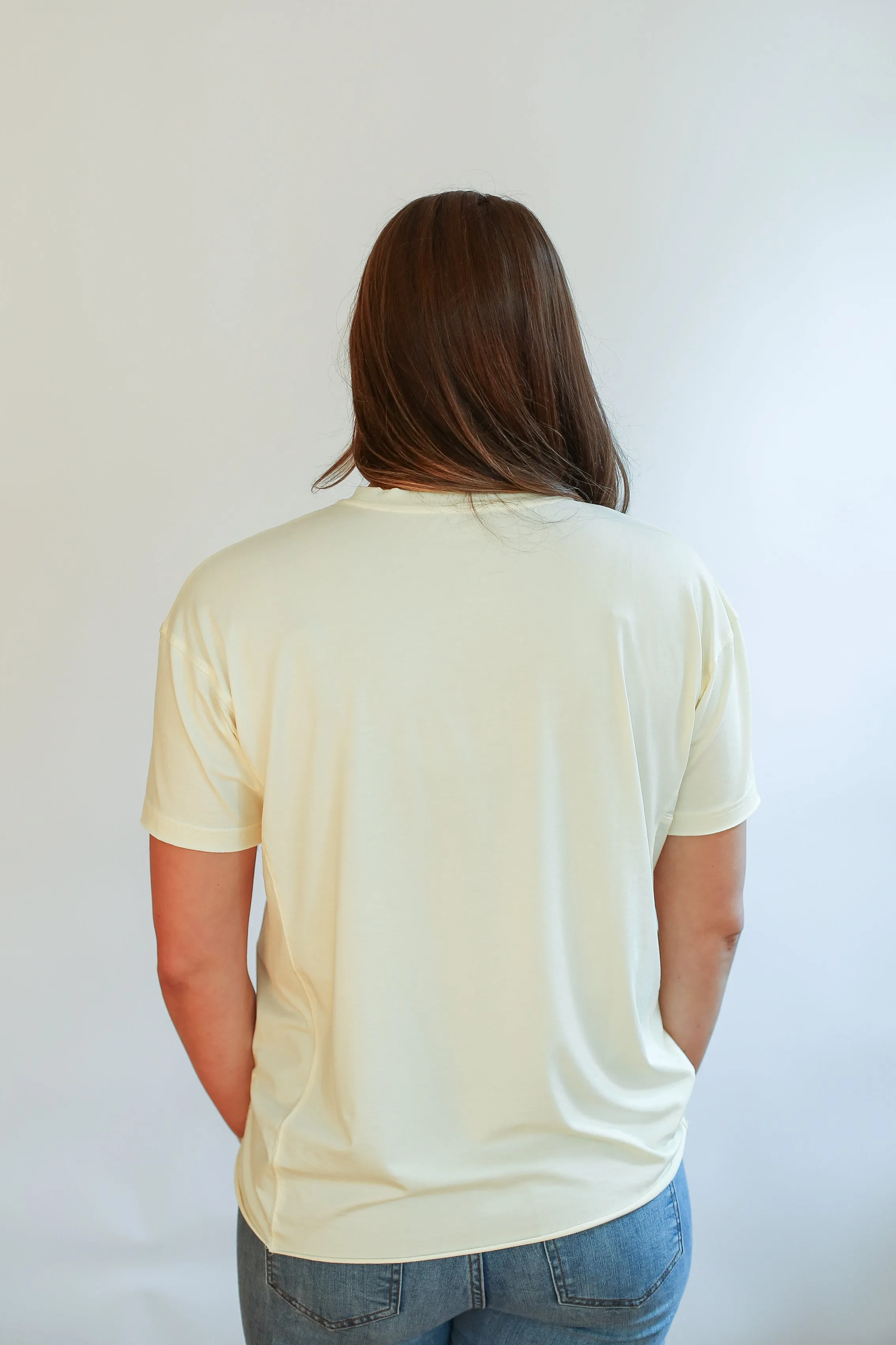 FINAL SALE Relaxed Fit Zip Breastfeeding Tee - CREAM
