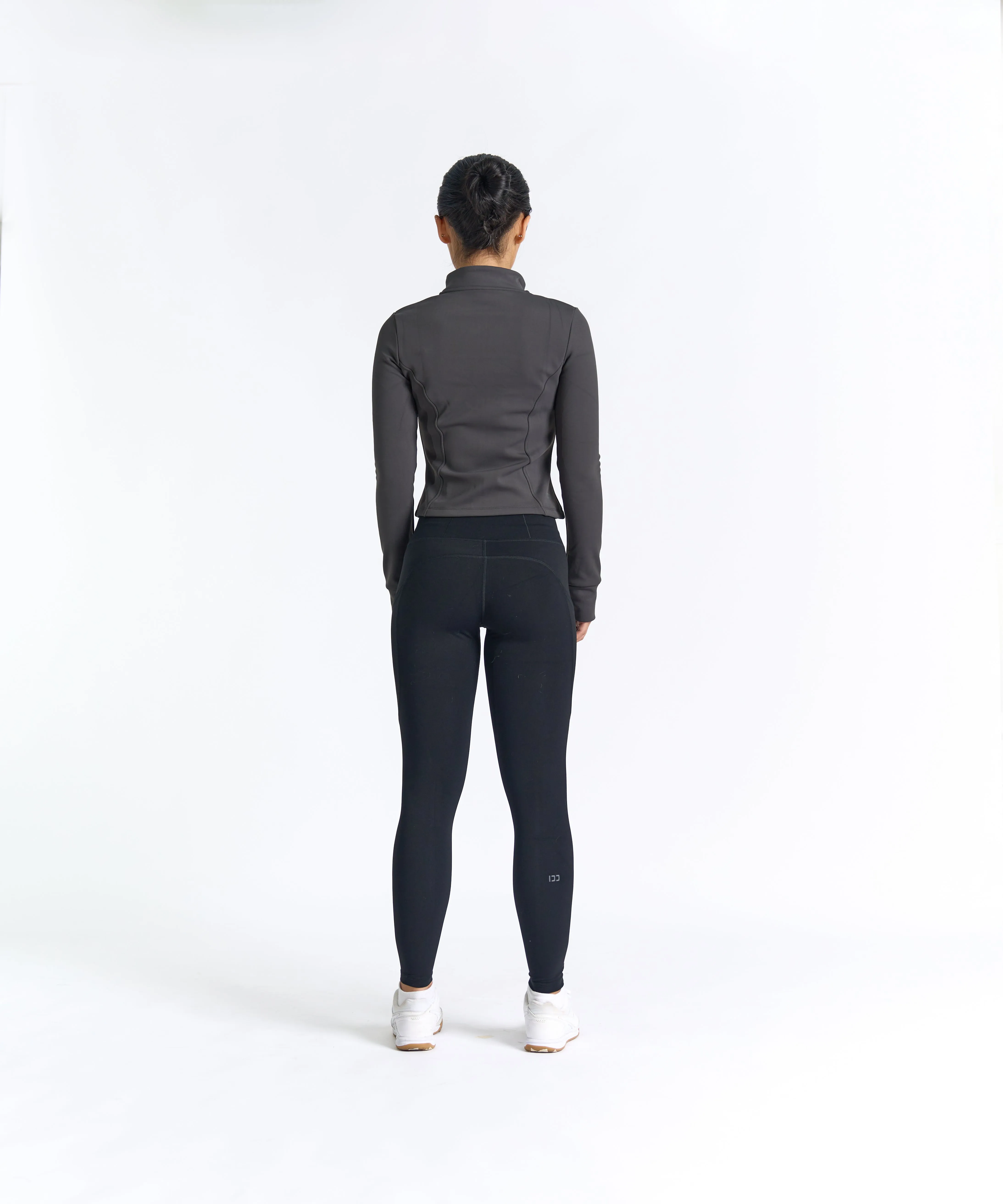FlexEase Velvet Cropped Full-Zip Jacket