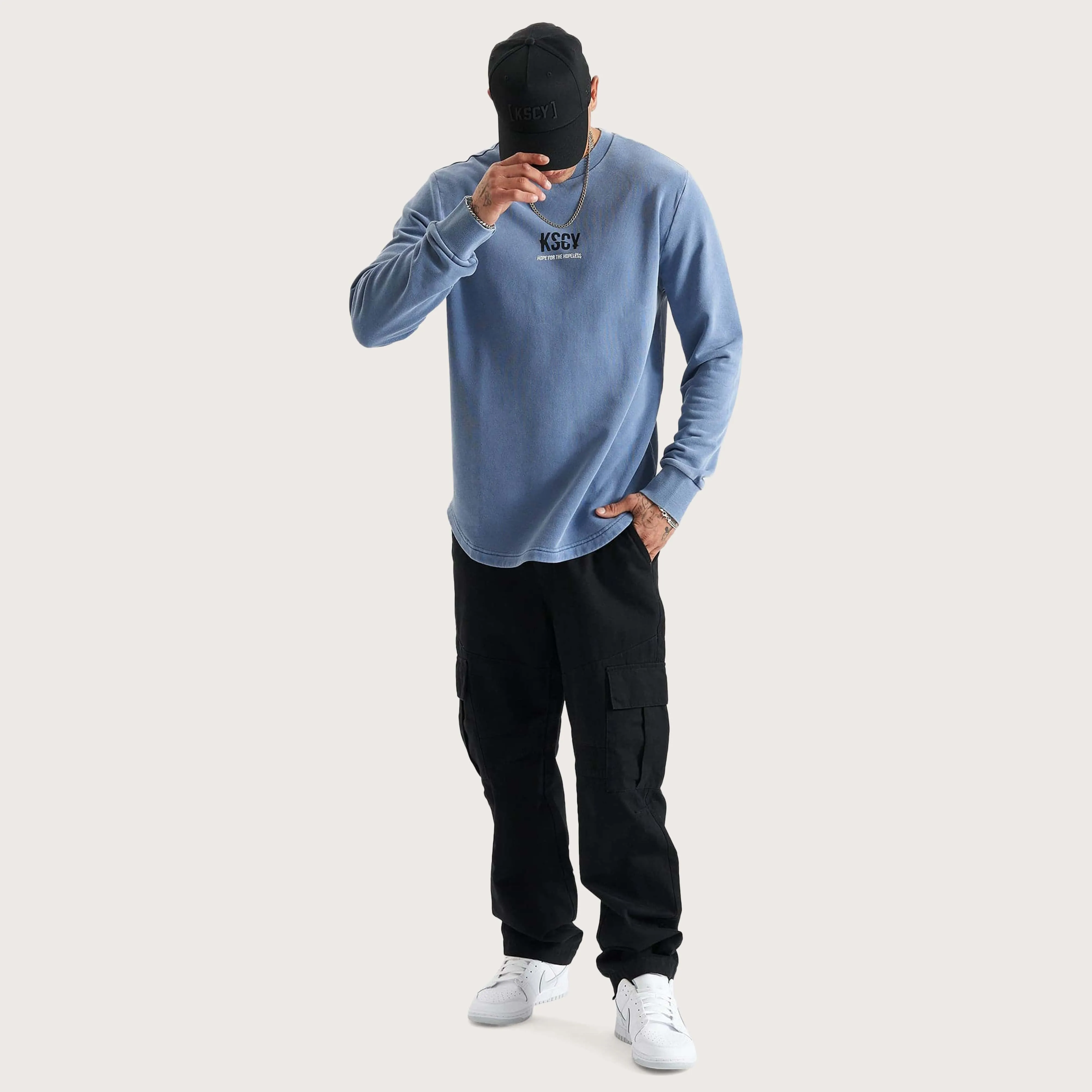 Flocculus Dual Curved Sweater Pigment Wild Wind