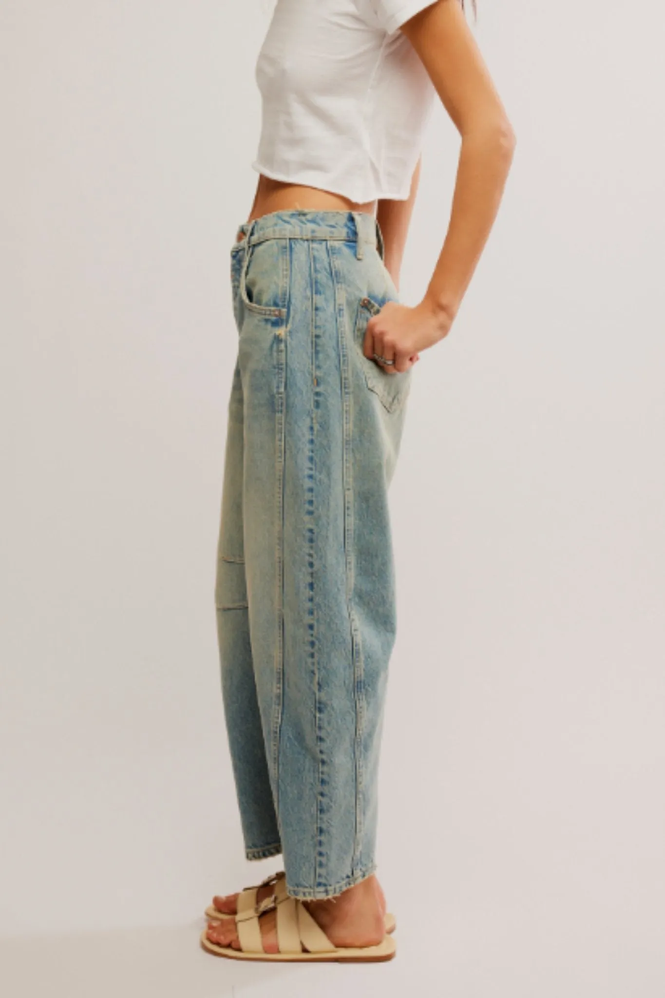 Free People: Good Luck Mid Rise Barrel in Kismet