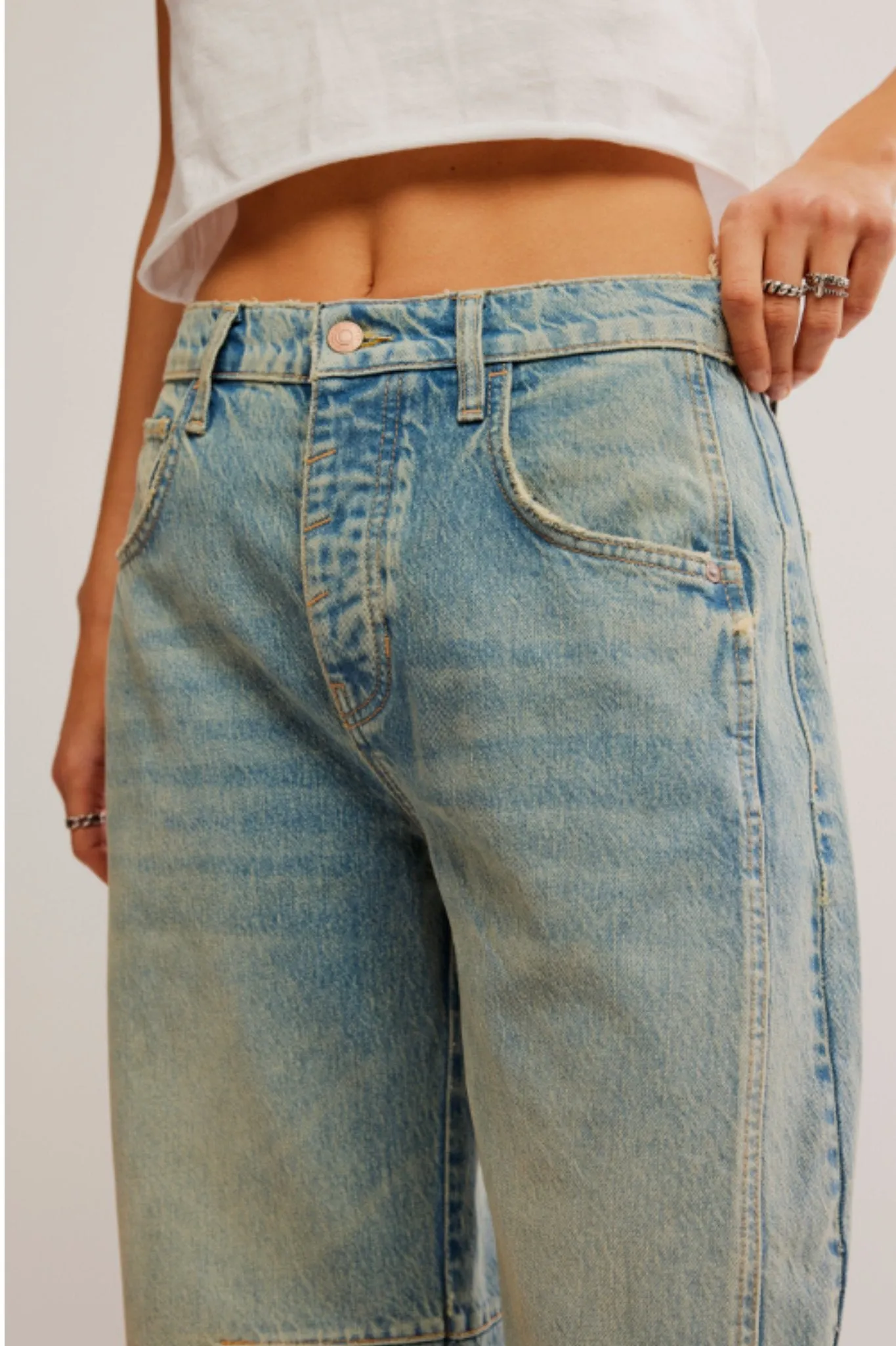 Free People: Good Luck Mid Rise Barrel in Kismet