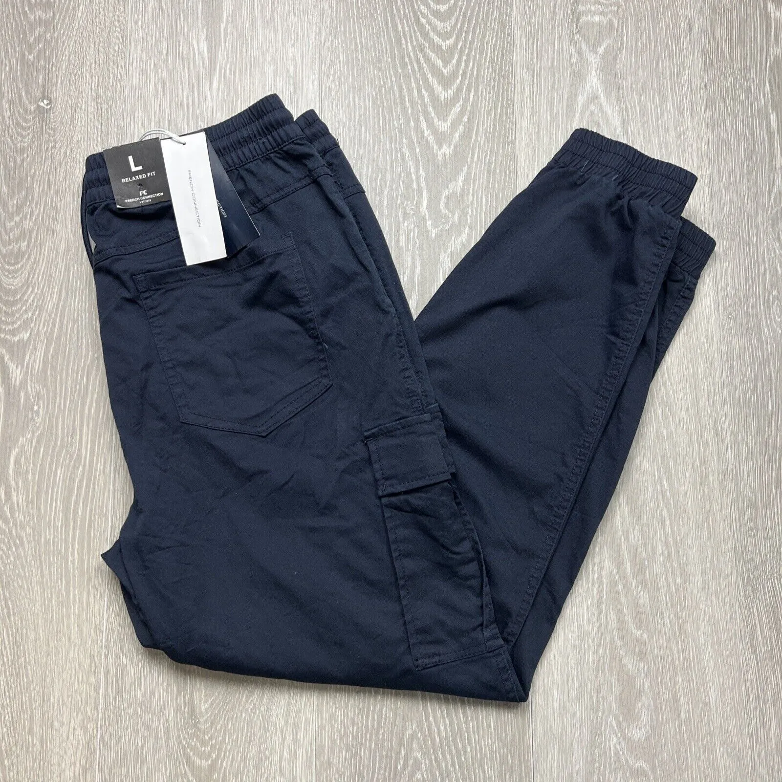 French Connection Mens Cuffed Cargo Pants Jogger Relaxed Fit Size Large (New)