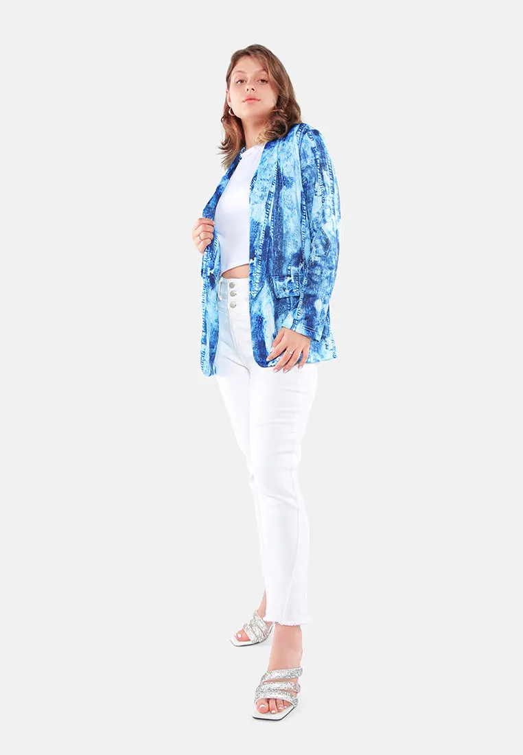 Glaze Print Semi Casual Blazer