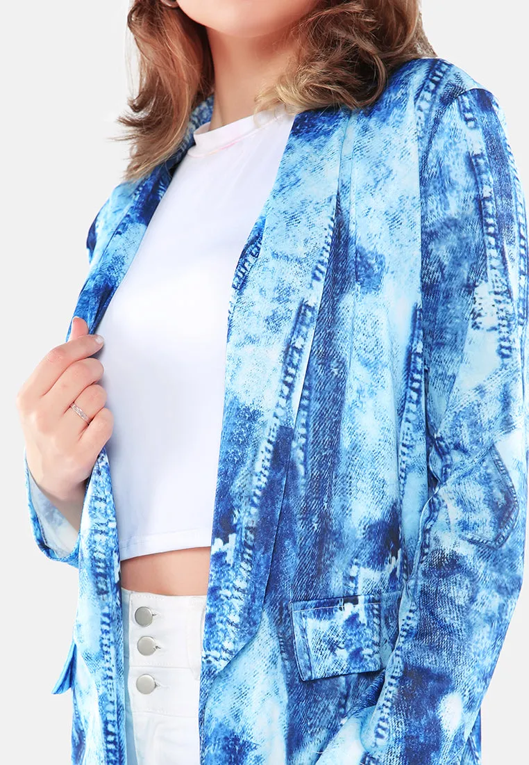 Glaze Print Semi Casual Blazer