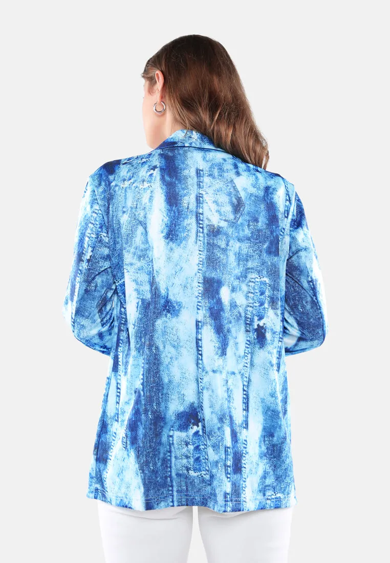 Glaze Print Semi Casual Blazer