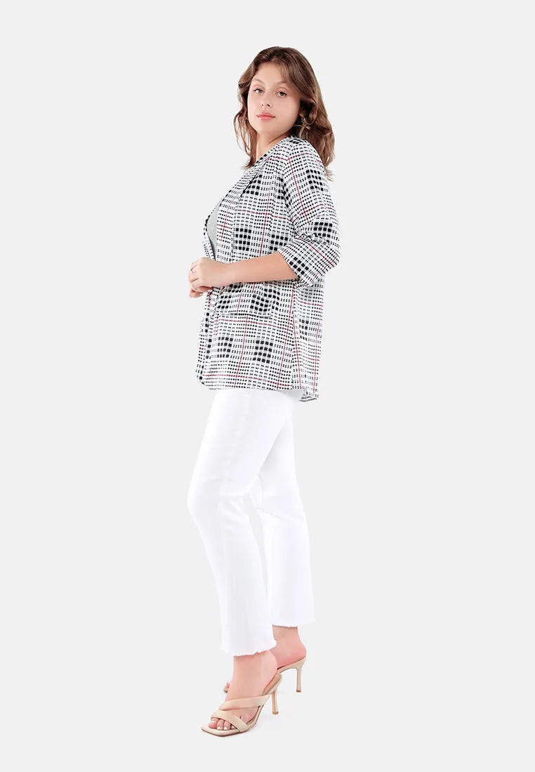 Glaze Print Semi Casual Blazer
