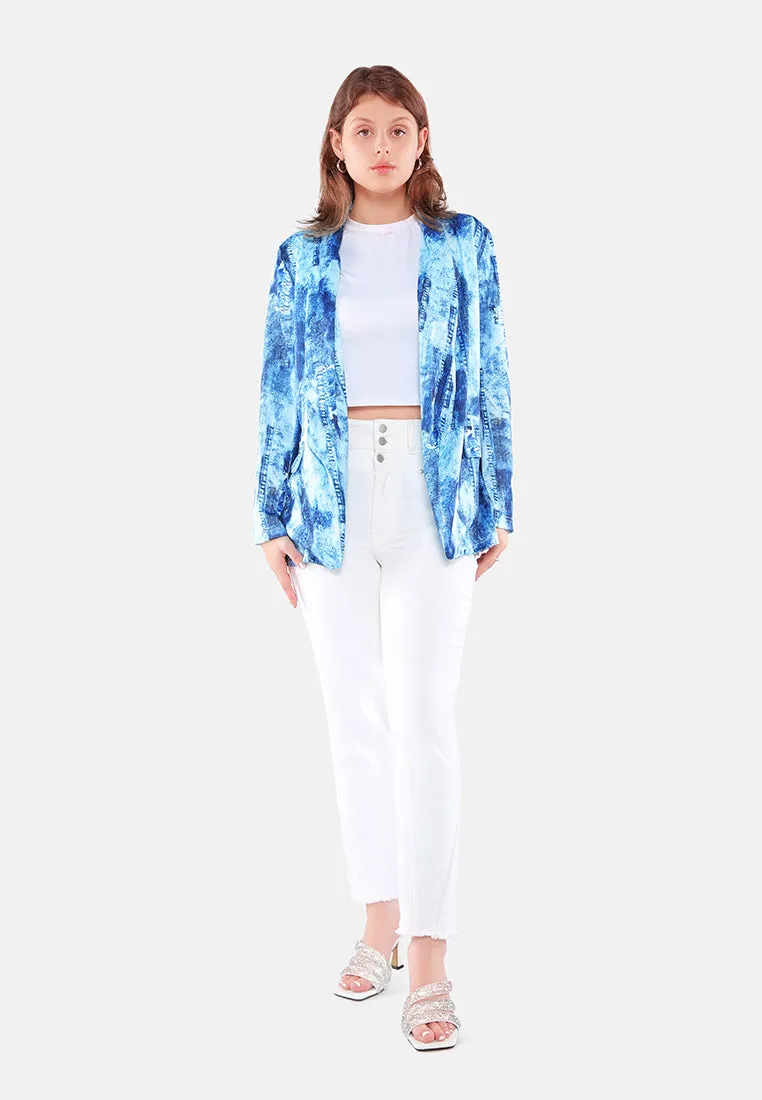 Glaze Print Semi Casual Blazer