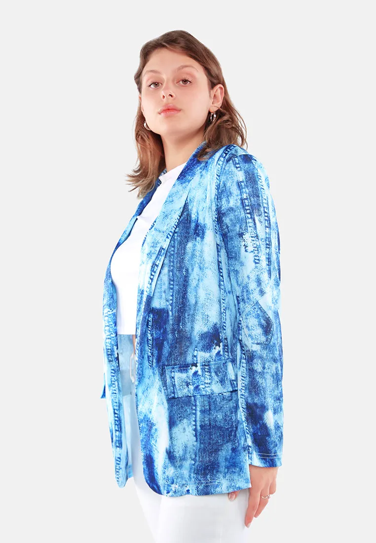 Glaze Print Semi Casual Blazer