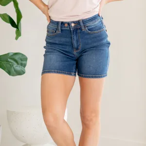 Golden Hour 2 Button Mid Length Dad Shorts Regular & Plus Sizes