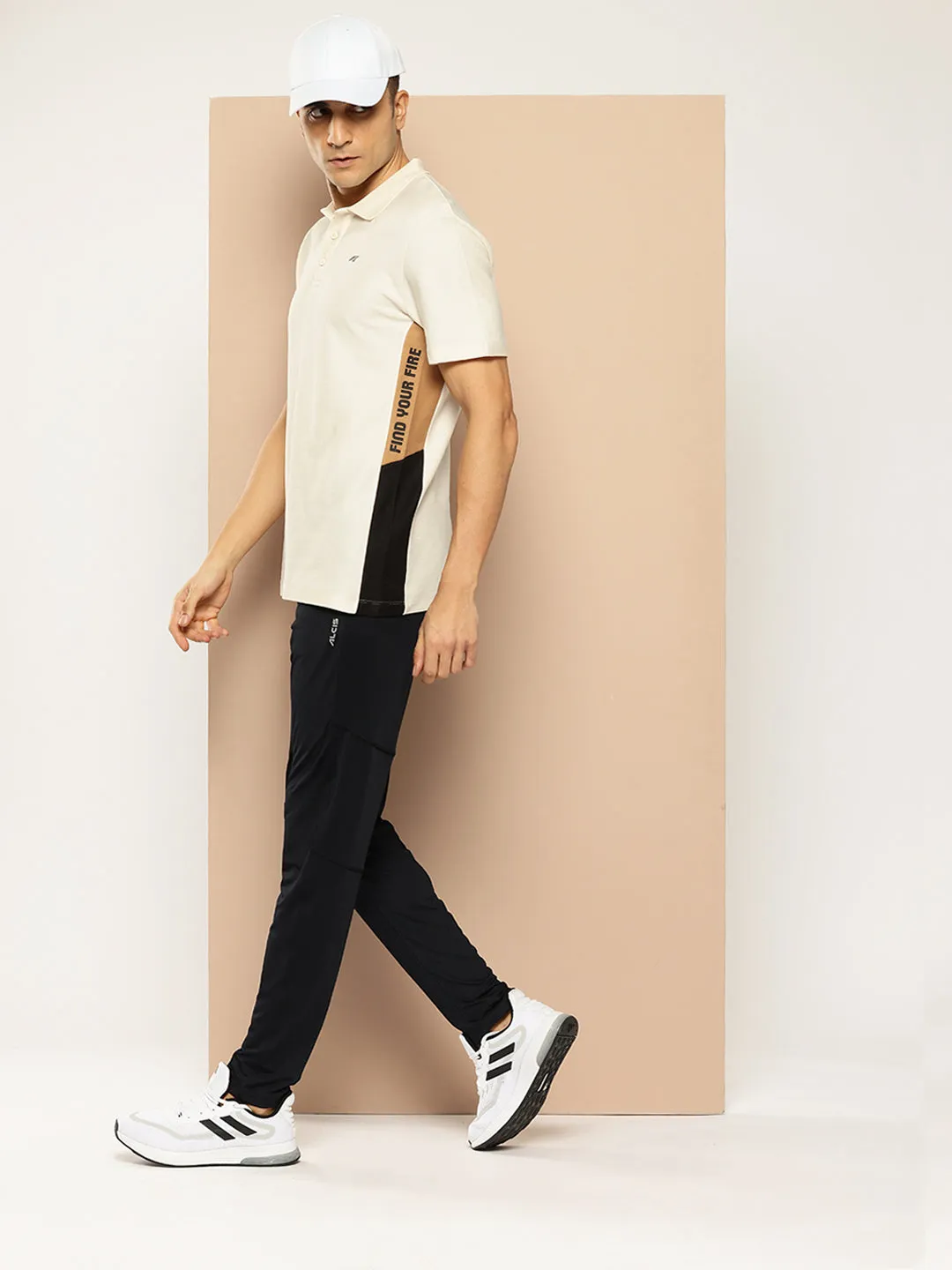 Graphical Panel Polo T-Shirt